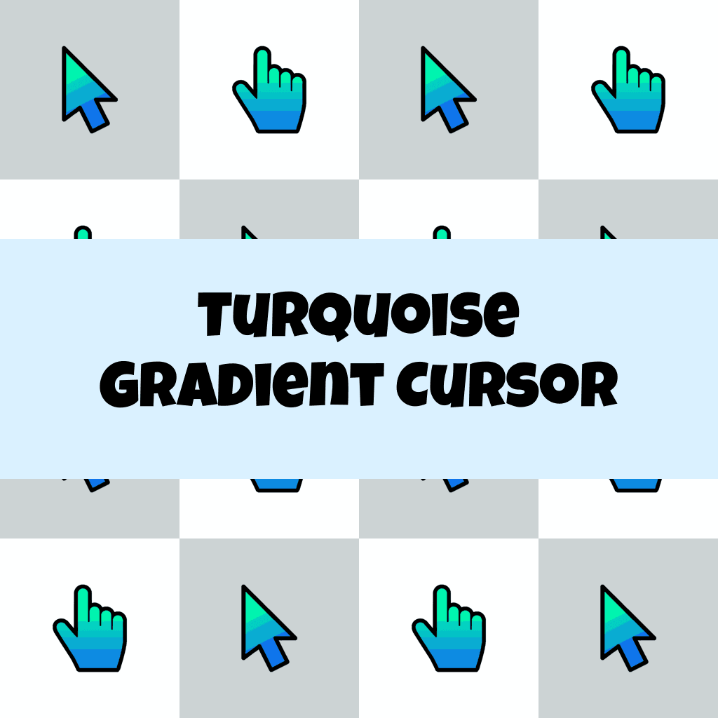 Preview Turquoise gradient cursor custom cursor pack